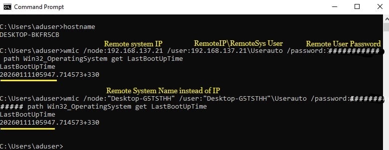 Remote System Uptime via CMD