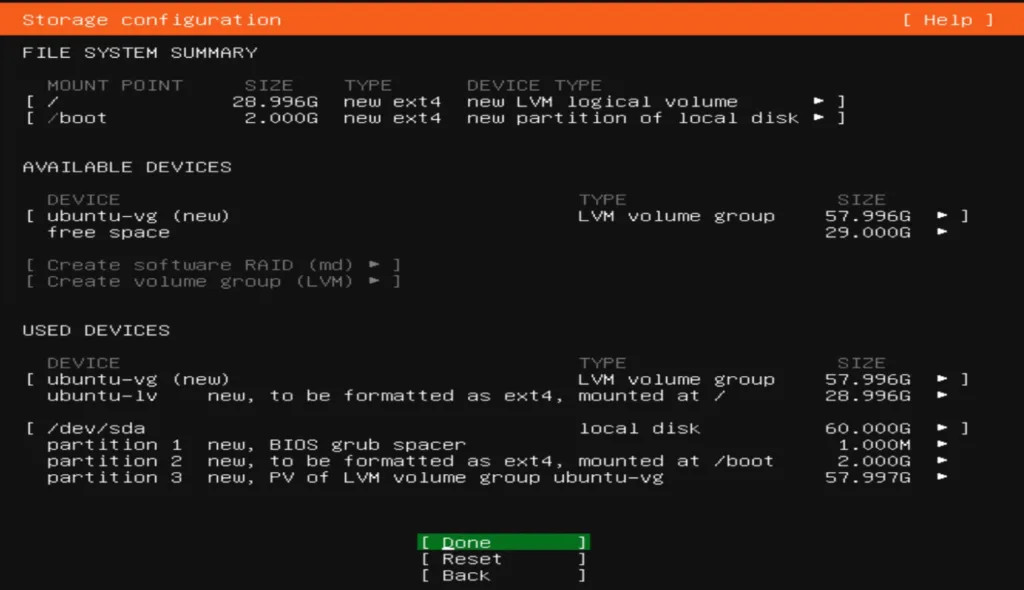 Install Ubuntu/Linux OS on VM LVM