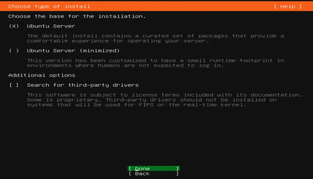Install Ubuntu/Linux OS on VM Server