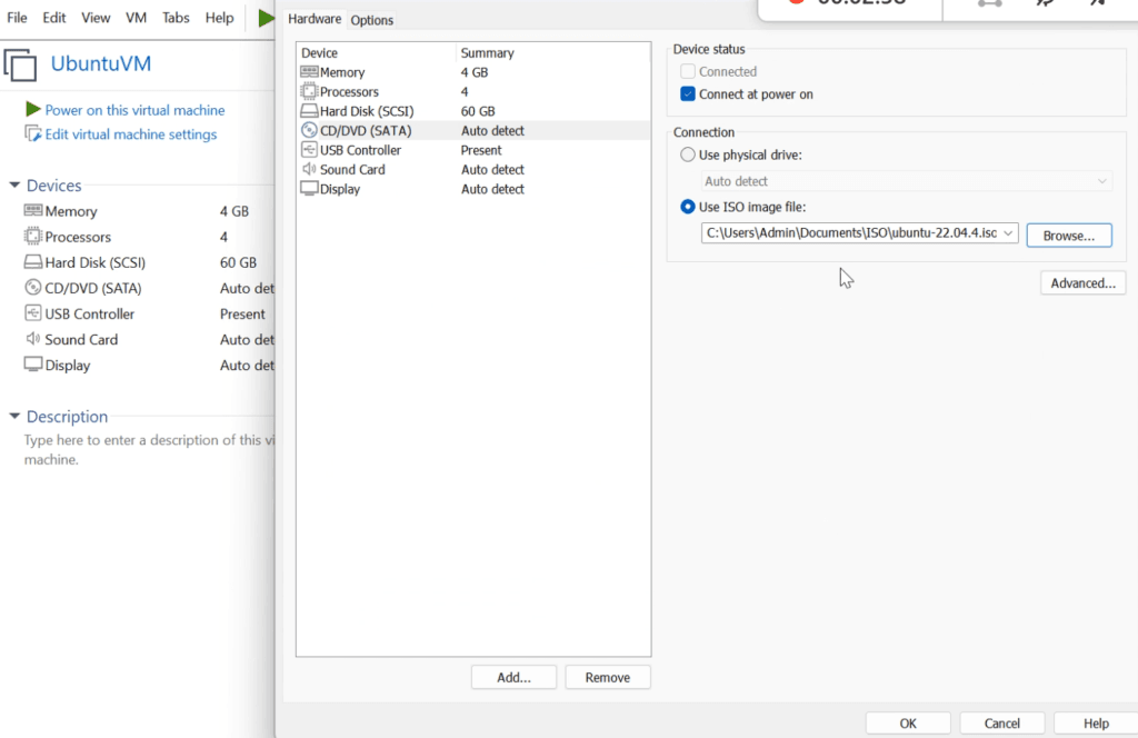 Install Ubuntu/Linux OS on VM ISO