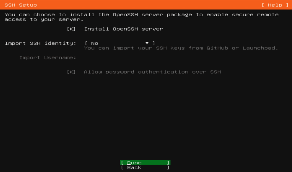 Install Ubuntu/Linux OS on VM SSH
