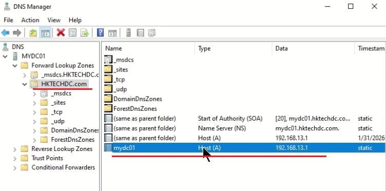 Install Active Directory Domain Service (AD DS) and Promote to Domain Controller (DC) - DNS Manager