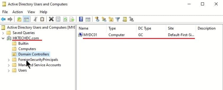 Install Active Directory Domain Service (AD DS) and Promote to Domain Controller (DC) - dsa.msc