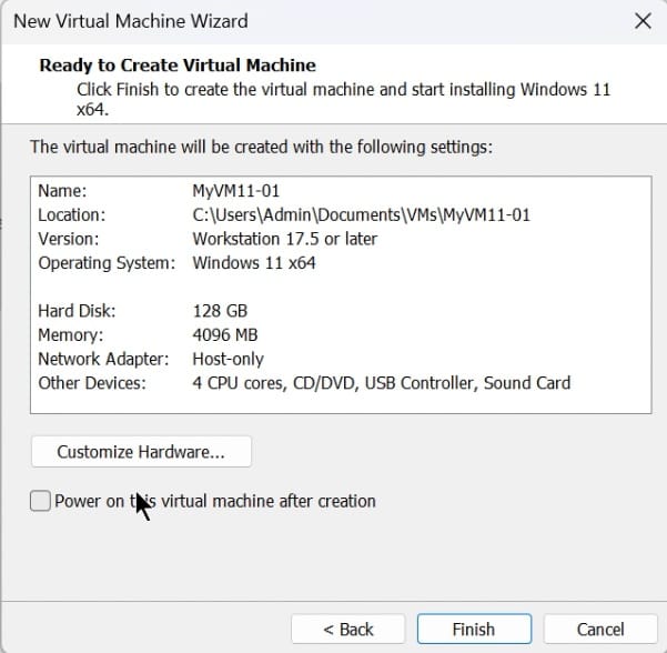 Create VM with TPM and install Windows 11 - VMreview