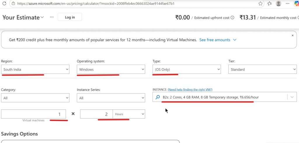 Azure Management - Azure Price Calculator