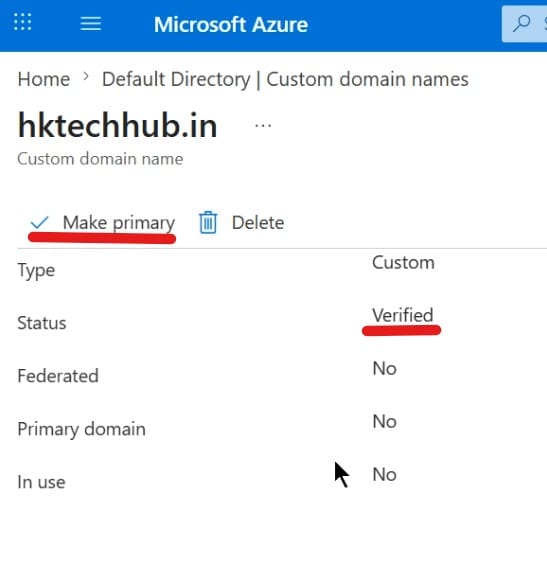 Microsoft Entra ID - Make Primary