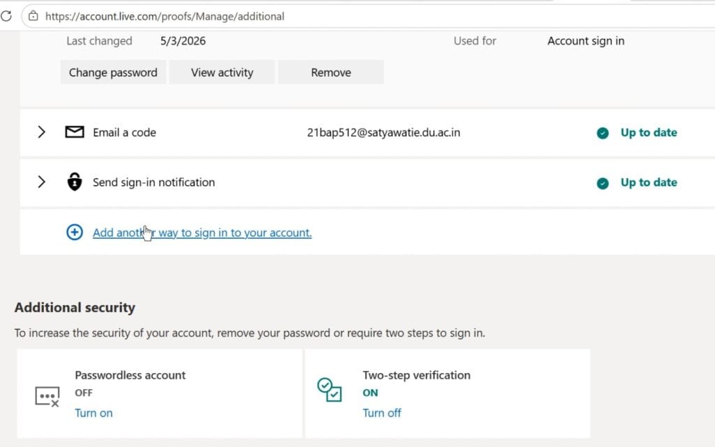 Microsoft Azure - Signin Method